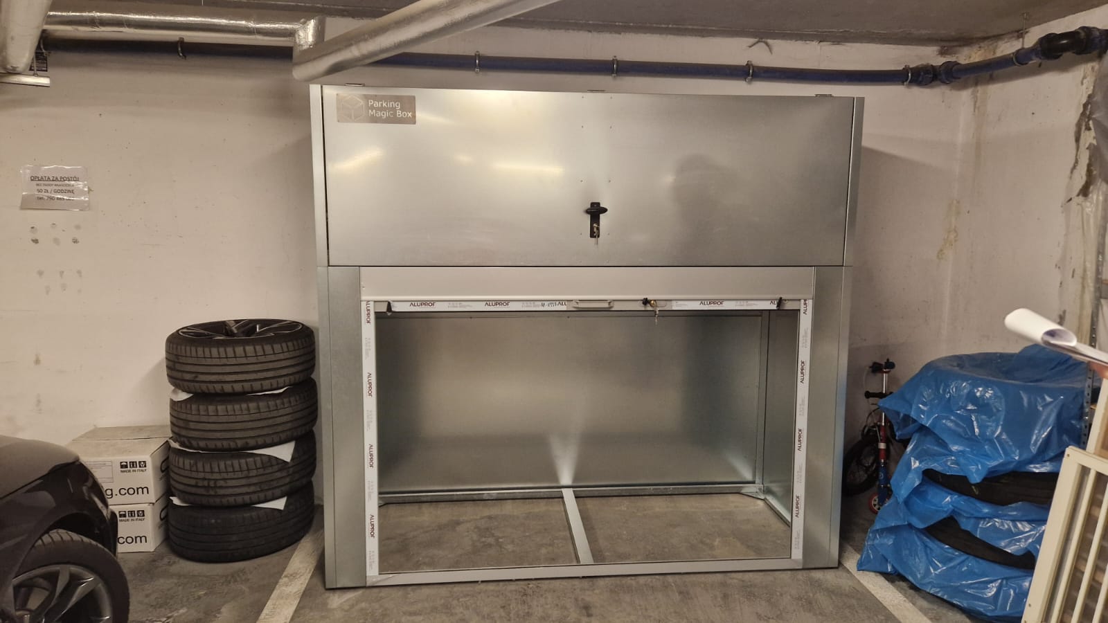 Krakow szafa garażowa parking magic box