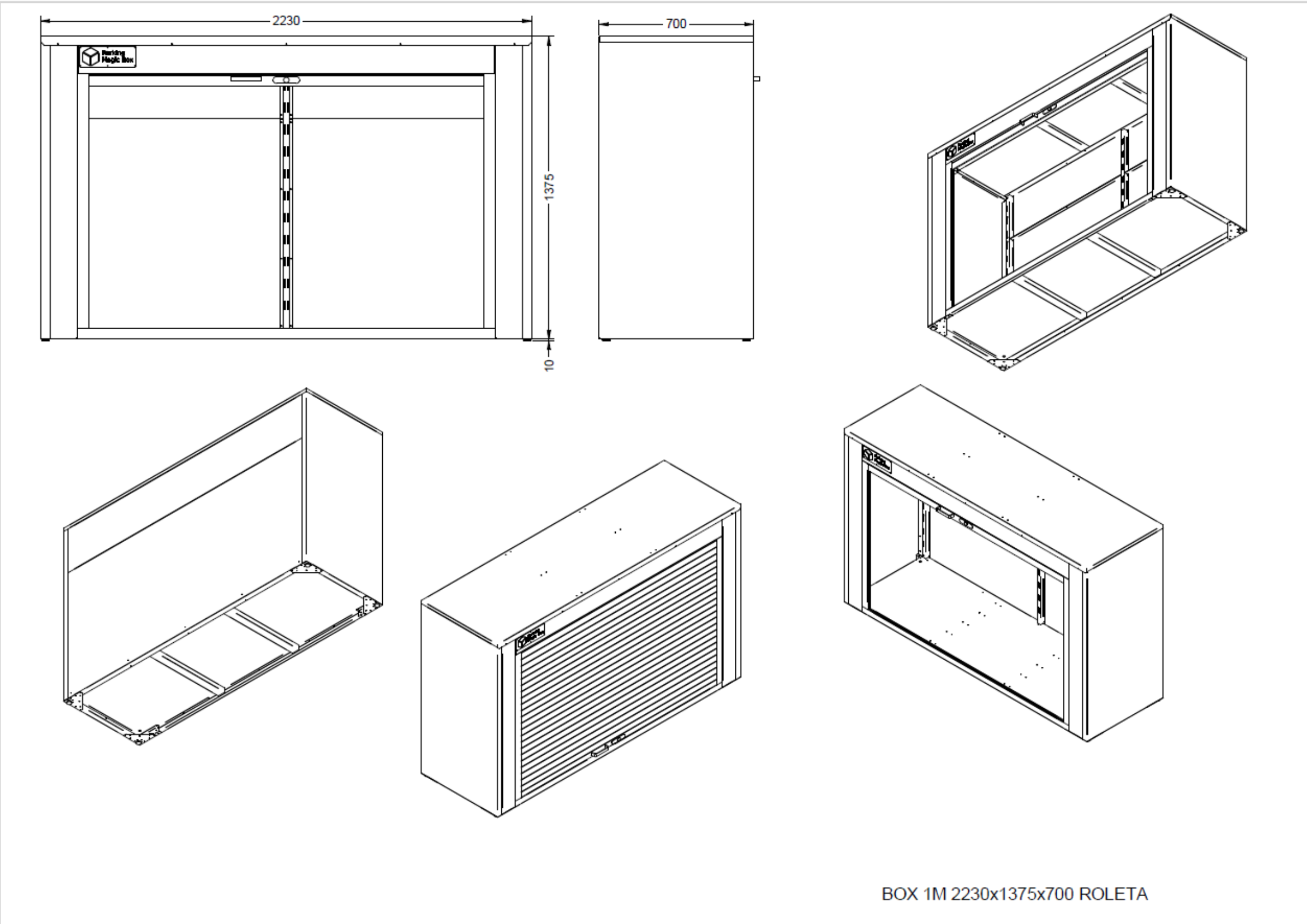 box garazowy 2230x1375x700