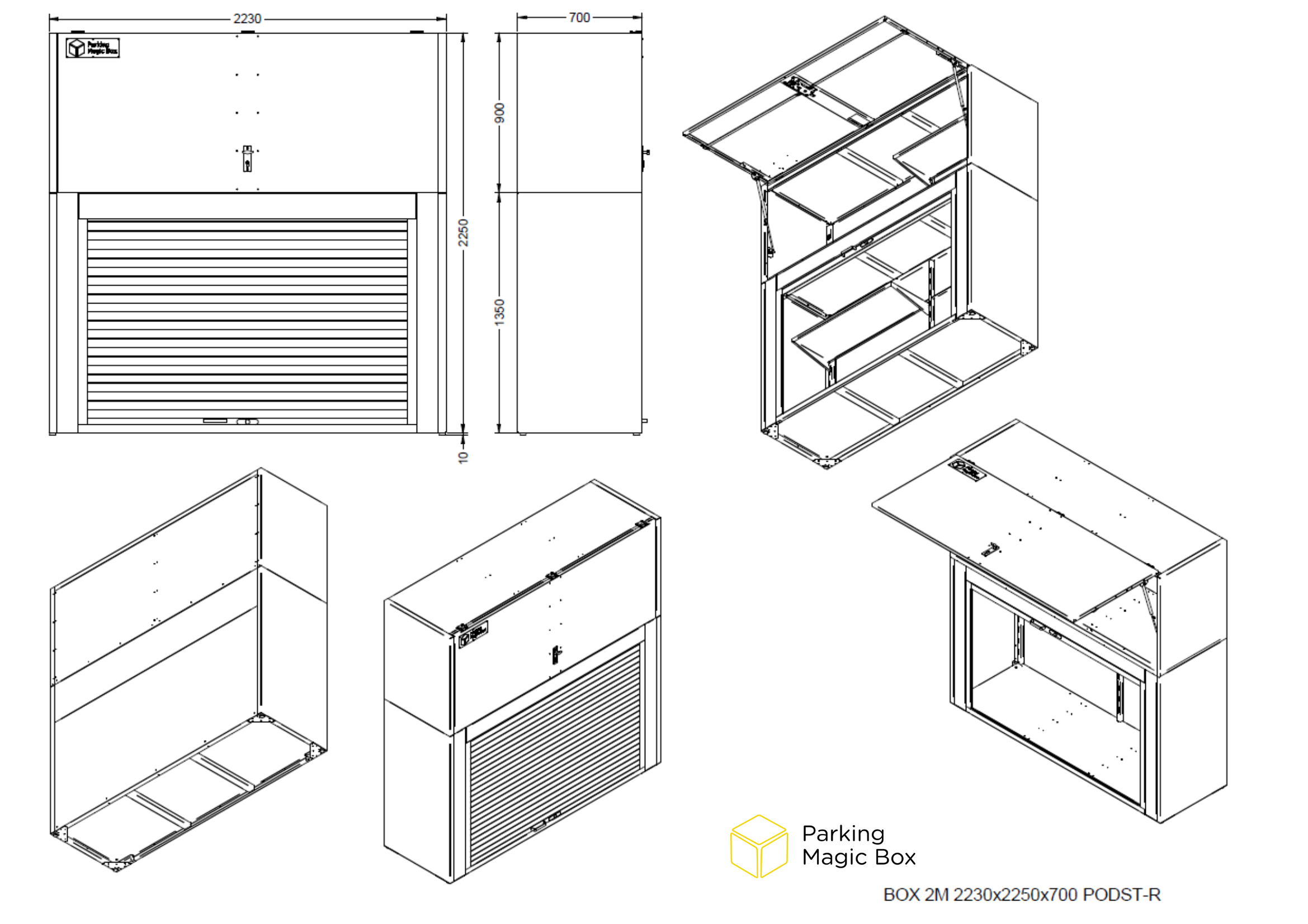 box garazowy 2230x2250x700