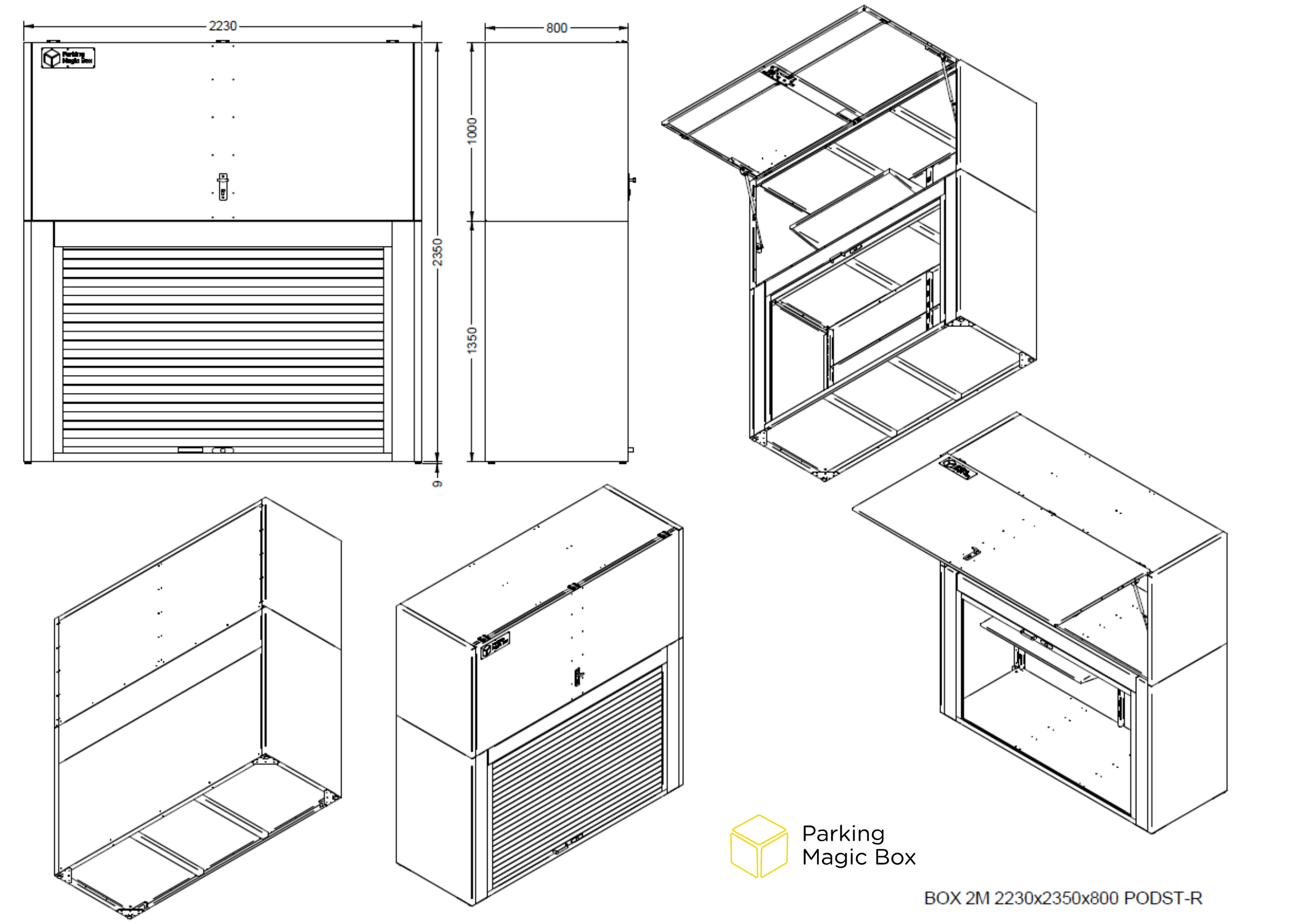 box garazowy 2230x2350x800