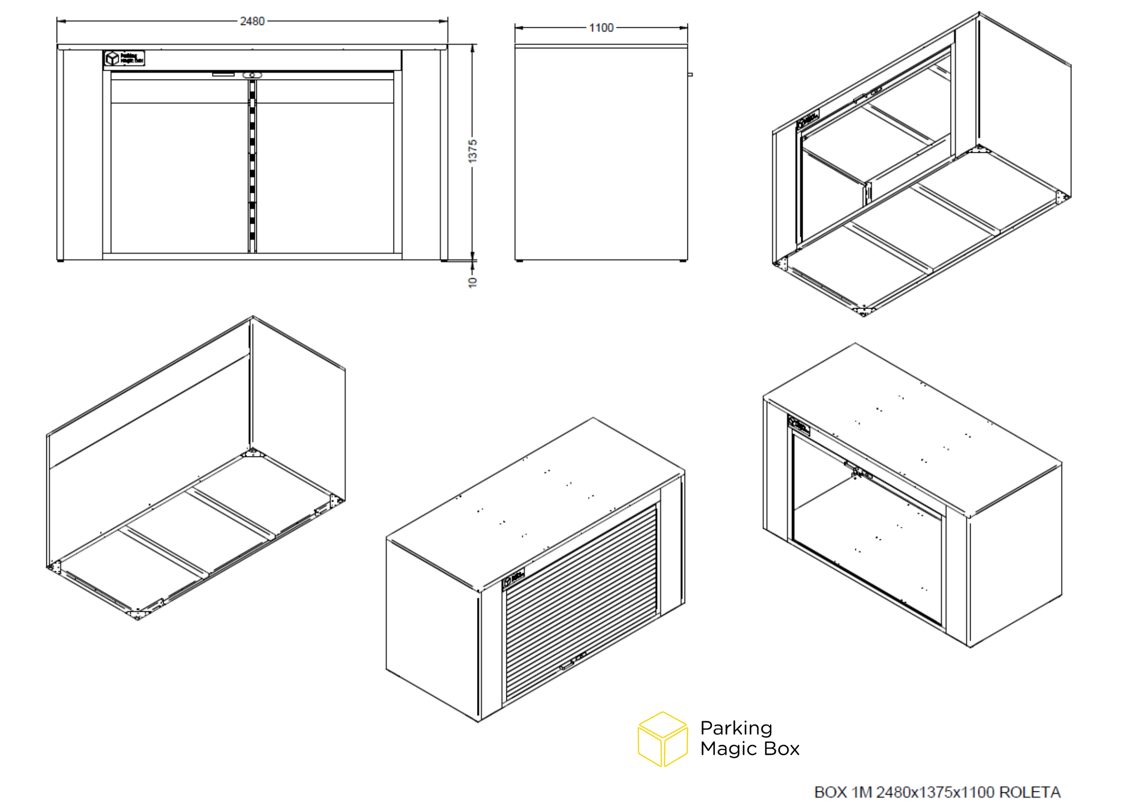 box garazowy 2480x1375x1100