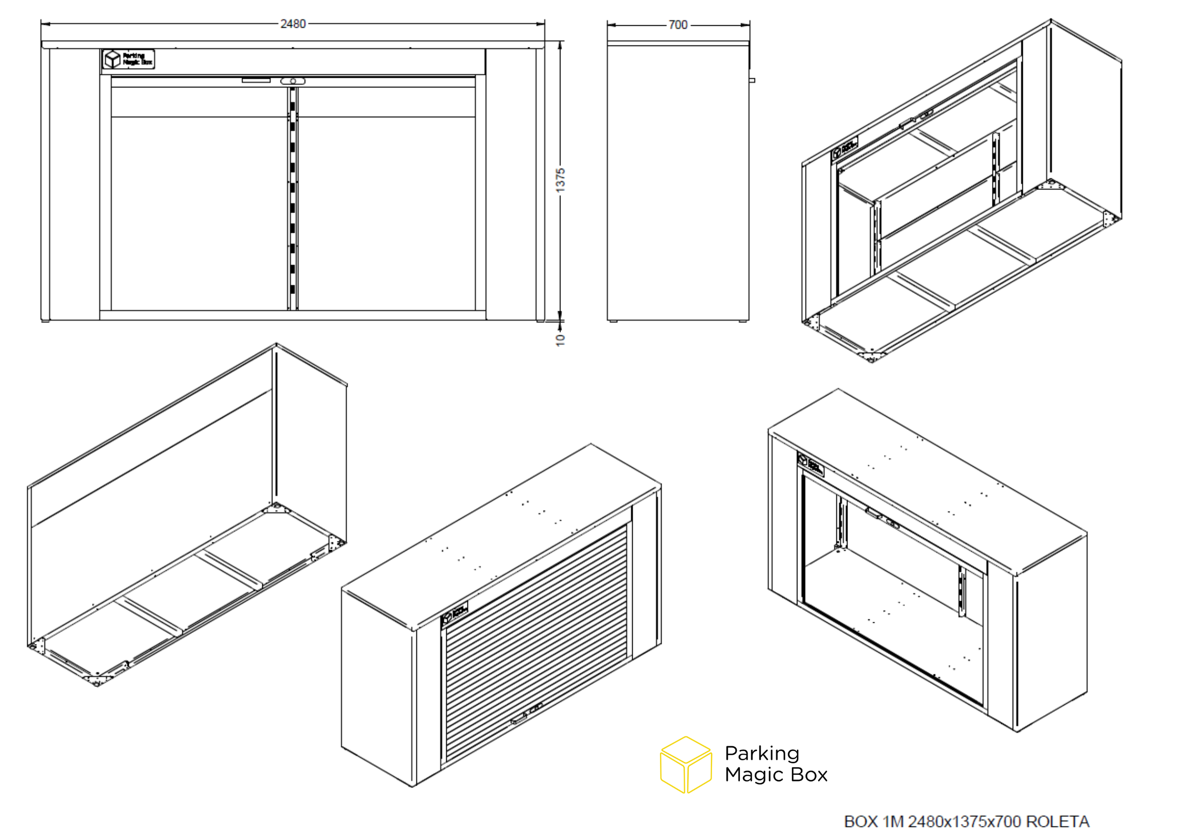 box garazowy 2480x1375x700