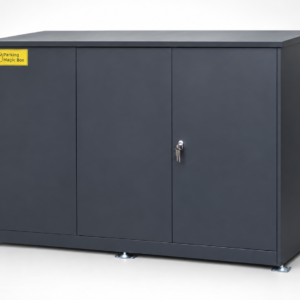 Outdoor bicycle box with doors